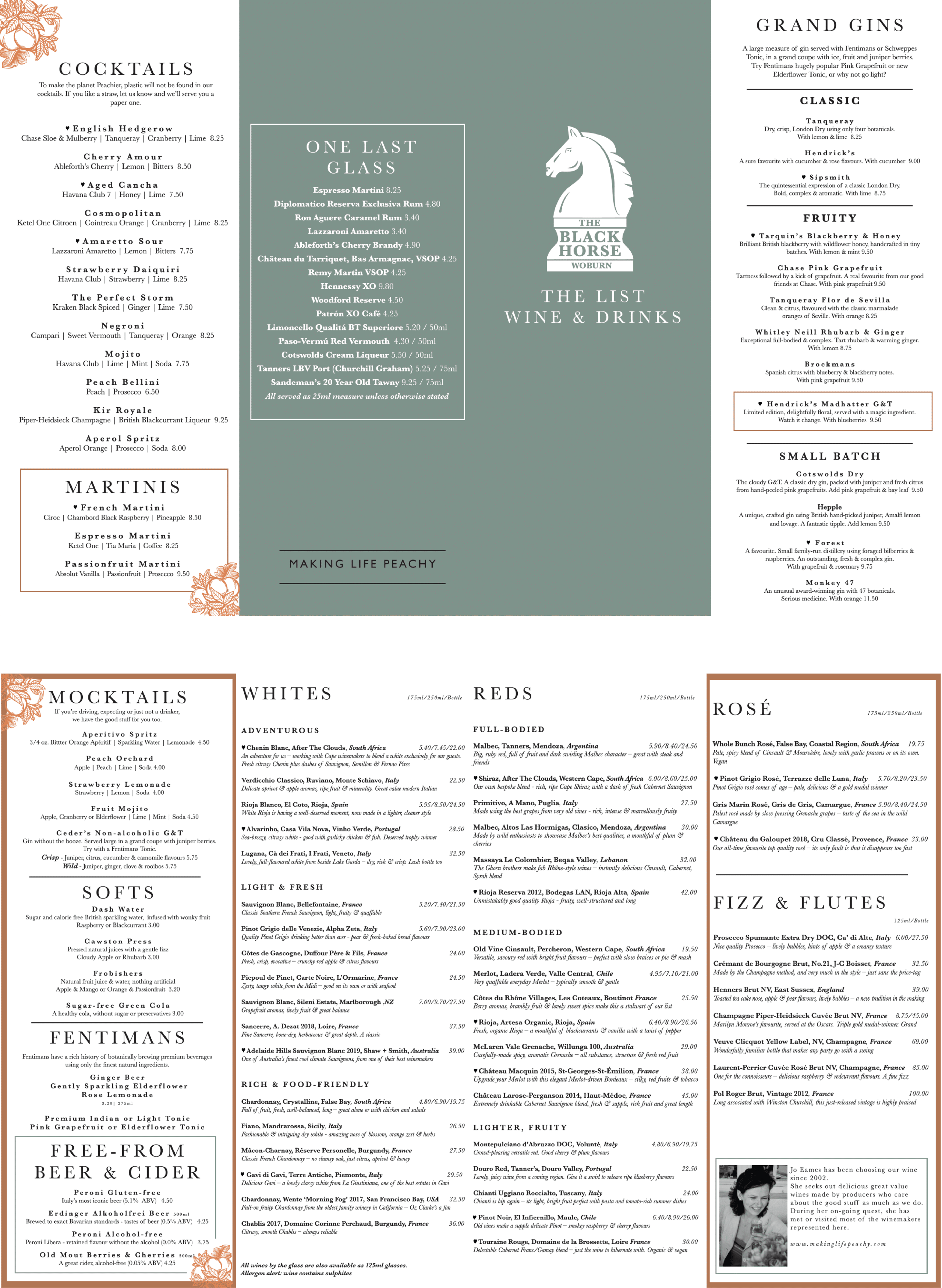 Menu Black Horse